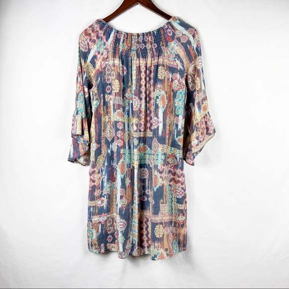 NEW DIRECTIONS Faded Boho Aztec Print Dress in Size Small - Picture 6 of 6